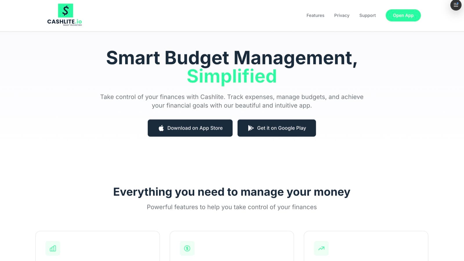 Cashlite — Budsjett-app