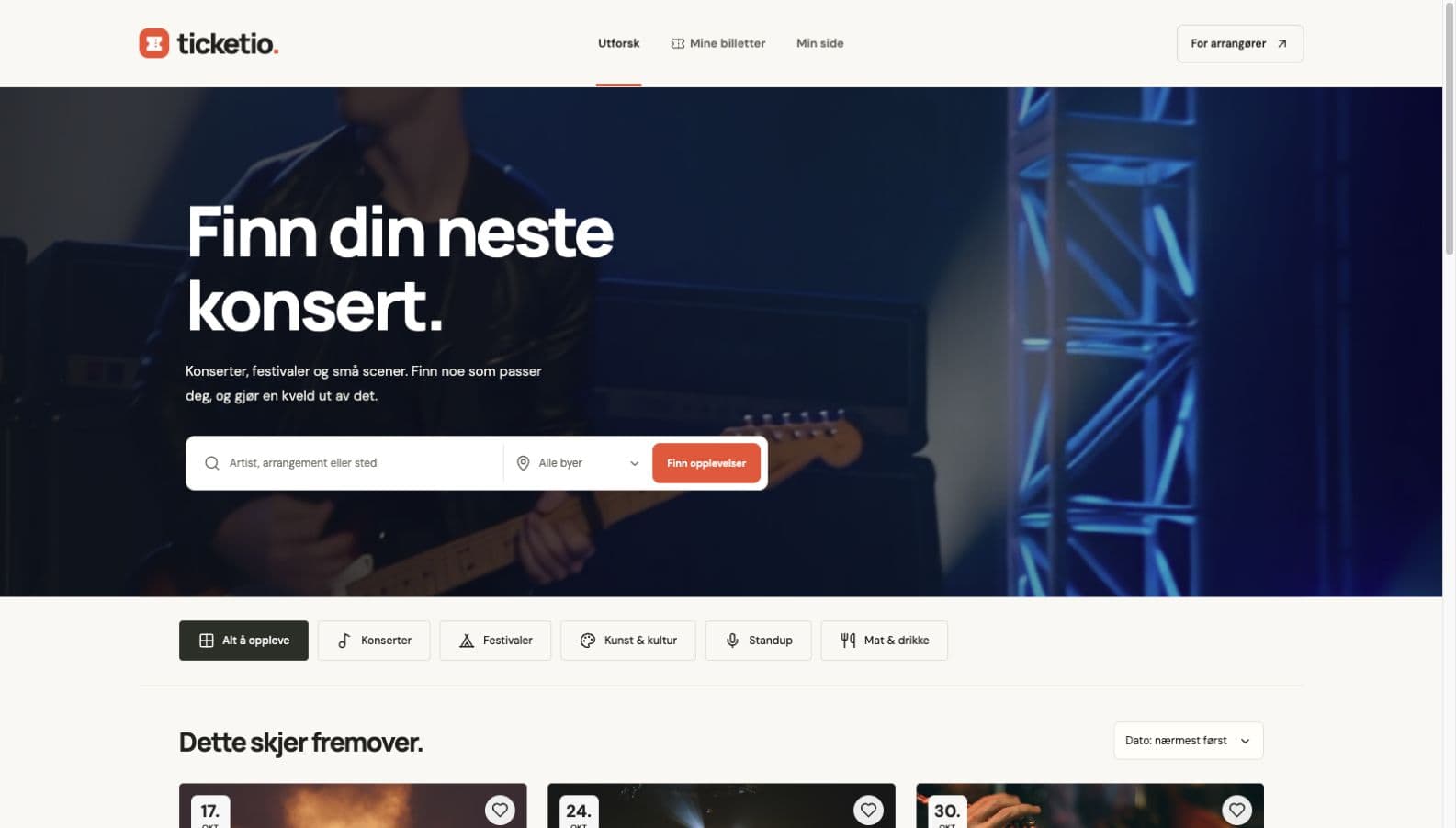 Ticketio: Billetter og arrangementer.