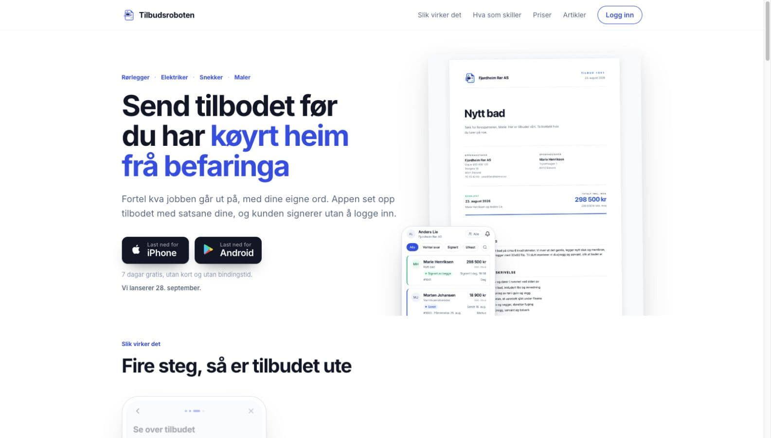 Tilbudsroboten: Tilbud og automatisering.